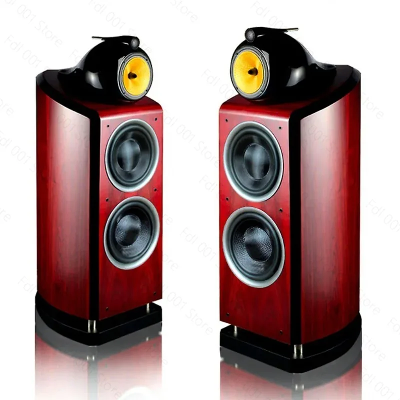 600W Double 10 Inch HiFi Home Theater Floor Bookshelf Speaker Wood Audio Sound Quality