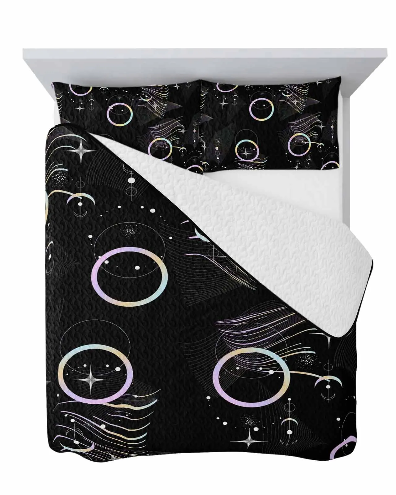 Star Circle Black Moon Summer Cooling Quilt Air Condition Blanket Comfortable Lightweight Bedroom Thin Quilt