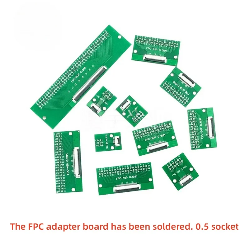 2pcs FPC FFC 0.5MM Pitch Conversion Board DIY PCB Board 4P~80P 6 8 10 20 24 26 30 34 40 50 60 P Connector For Cable Transfer