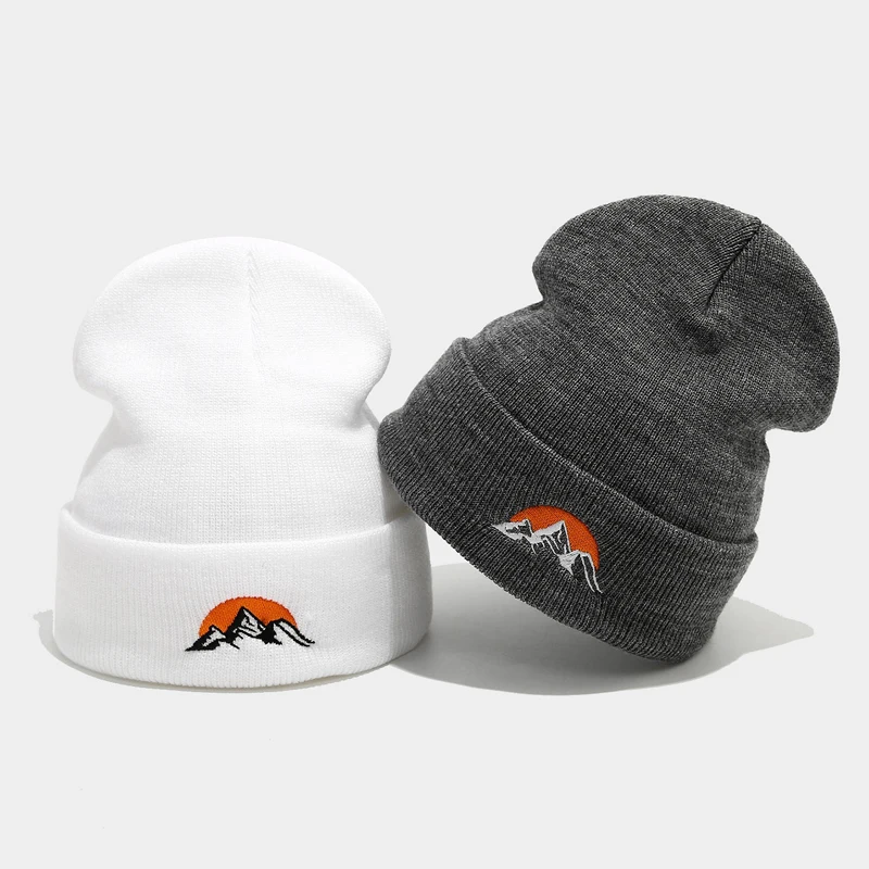 Lässige Mützen für Männer und Frauen, modisch, bestickt, Straße, Strickmütze, Winter, warm halten, Skullies-Hüte, Motorhaube – Detail 4