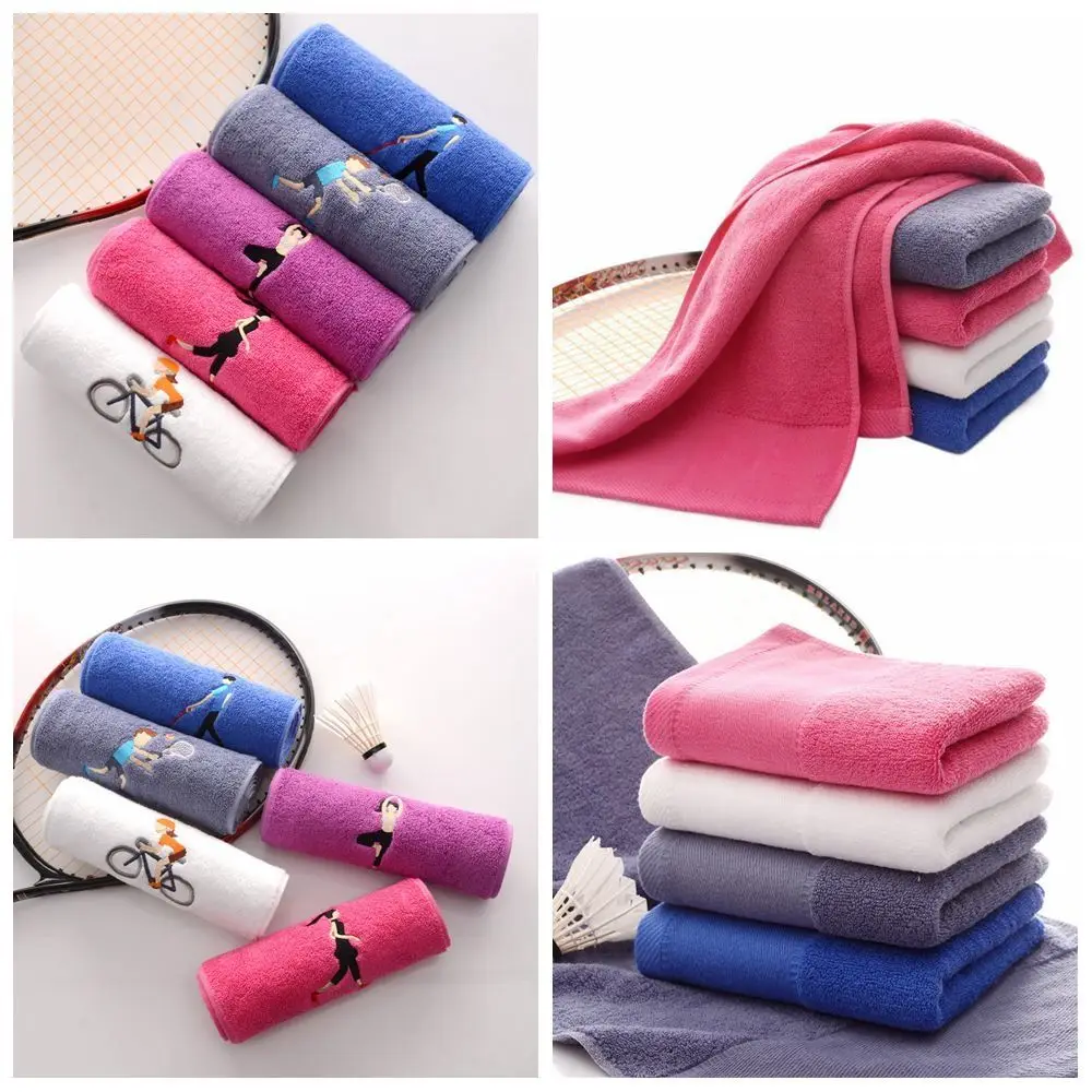 Toalla de algodón de secado rápido de alta calidad, toalla transpirable de Color sólido para Yoga, absorbe el sudor, toalla deportiva portátil para acampar al aire libre