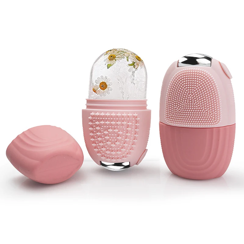 2 في 1 الجليد بكرة الوجه غوا شا الانتفاخ الأسطوانة رفع الكنتوري أدوات آيس كيوب صواني كرات الثلج مدلك الوجه العناية بالجمال #2