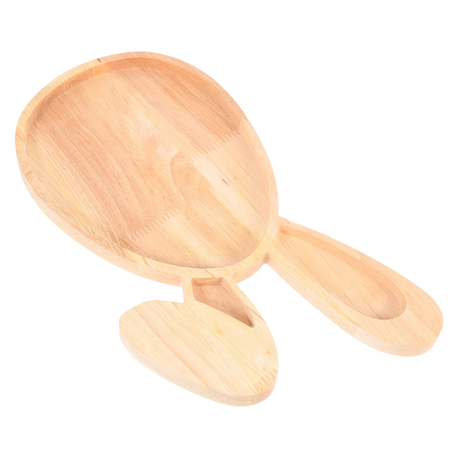 

Rabbit Serving Tray Fruit Wooden Candy Delicate Plate Easter Bunny Shape Desktop