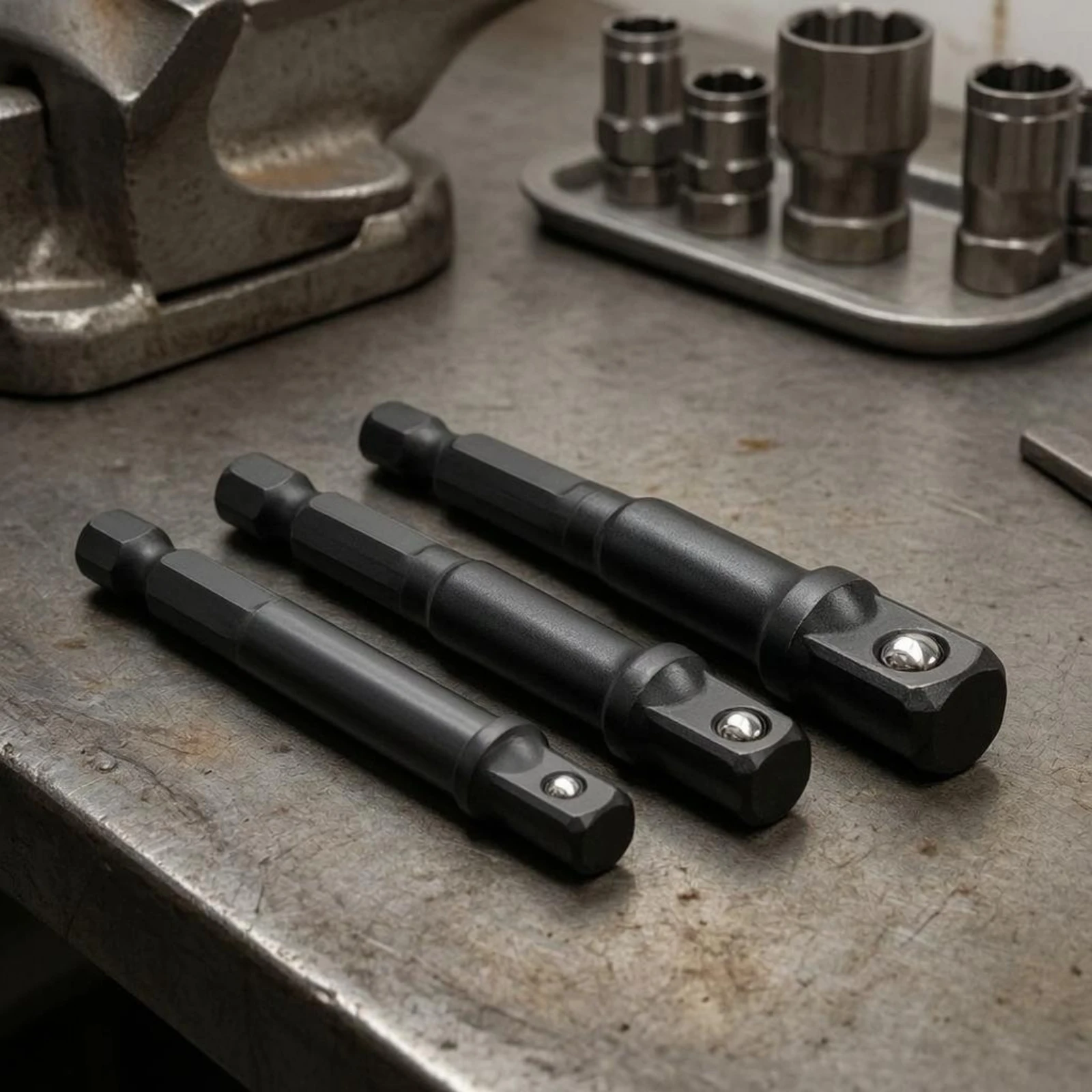 3 Pieces 1/2 Socket Adapter Cr-V Steel 3/8 Socket Adapter Power Tool Accessory Forged Compact for Screwdrivers view 3