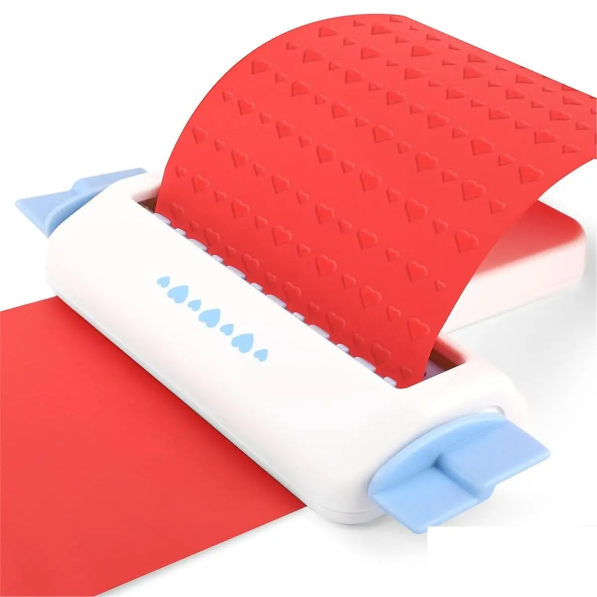 【2026 TOP Global】▼△◑Hearts Pattern Paper Crimper for Crafting, Love Hearts Embossing Making Tool for DIY Arts Card and Scrapbook