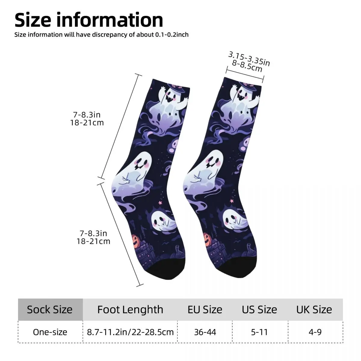 Ghost Pumpkin Halloween Socks Harajuku Super Soft Stockings All Season Long Socks Accessories for Man's Woman's Birthday Present