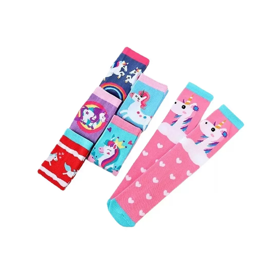 

infant girls Cotton ankle Cartoon Animal over knee socks for baby kids unicorn Knee Long High toddler child colorful Stockings