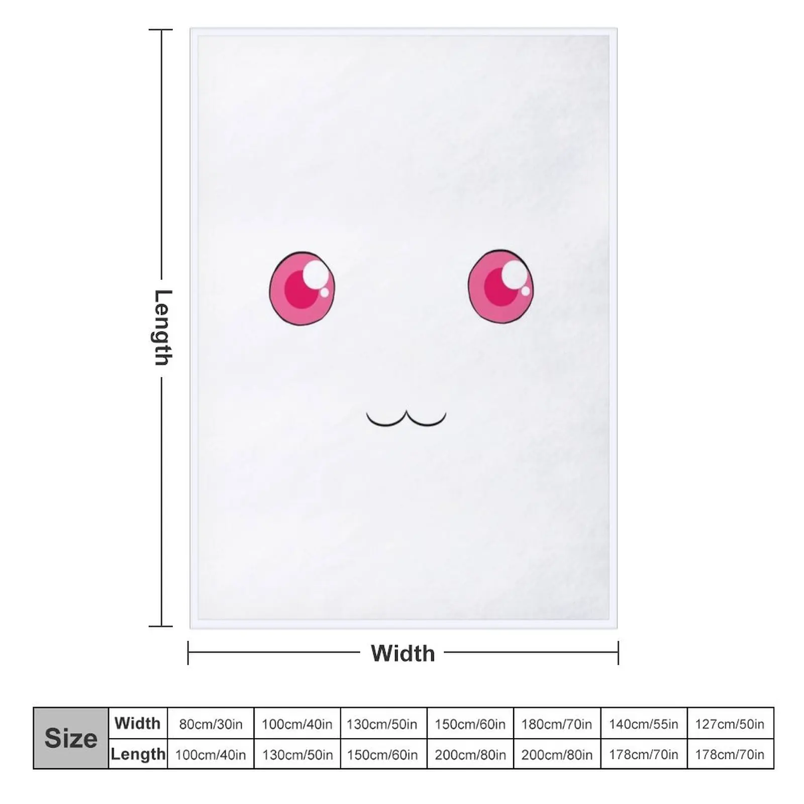 Kyubey - Puella Magi Madoka Magica Throw Blanket for winter Beautifuls Blankets