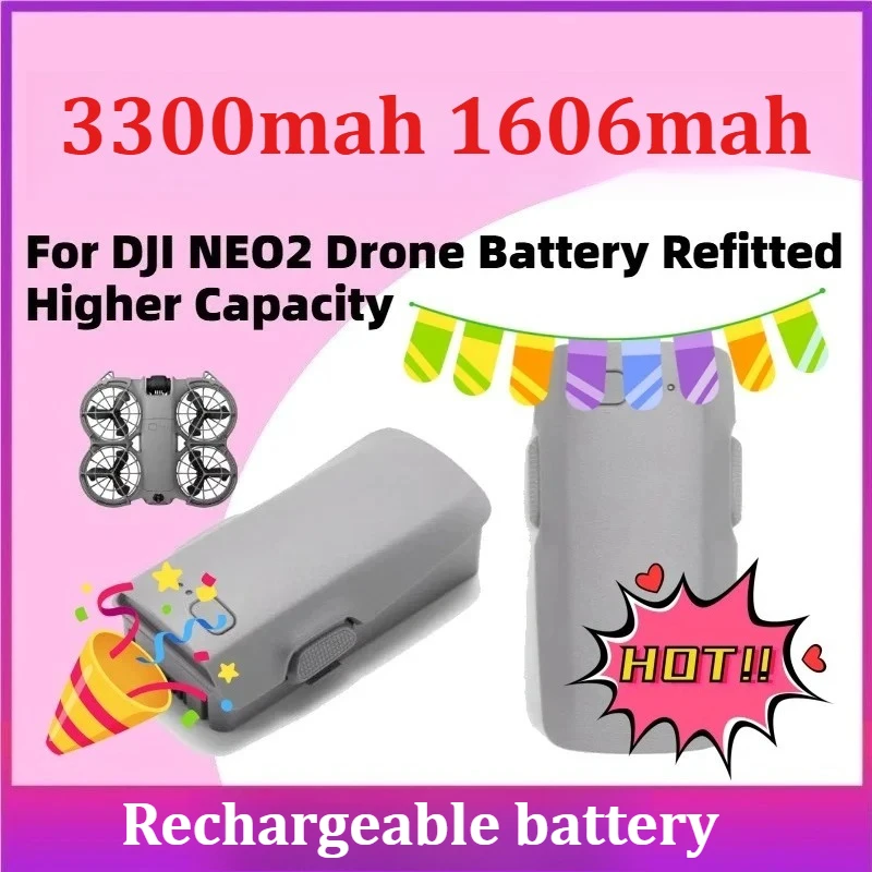 Batterie DJI NEO2 3300 mAh pour DJI Neo2, batterie étendue de haute qualité, capacité accrue, 7,2 V 1606 mAh