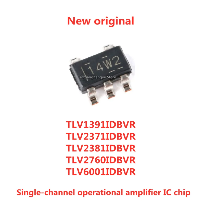 5pcs TLV1391IDBVR TLV2371IDBVR TLV2381IDBVR TLV2760IDBVR TLV6001IDBVR SOT23-5 Single-channel operational amplifier IC chip