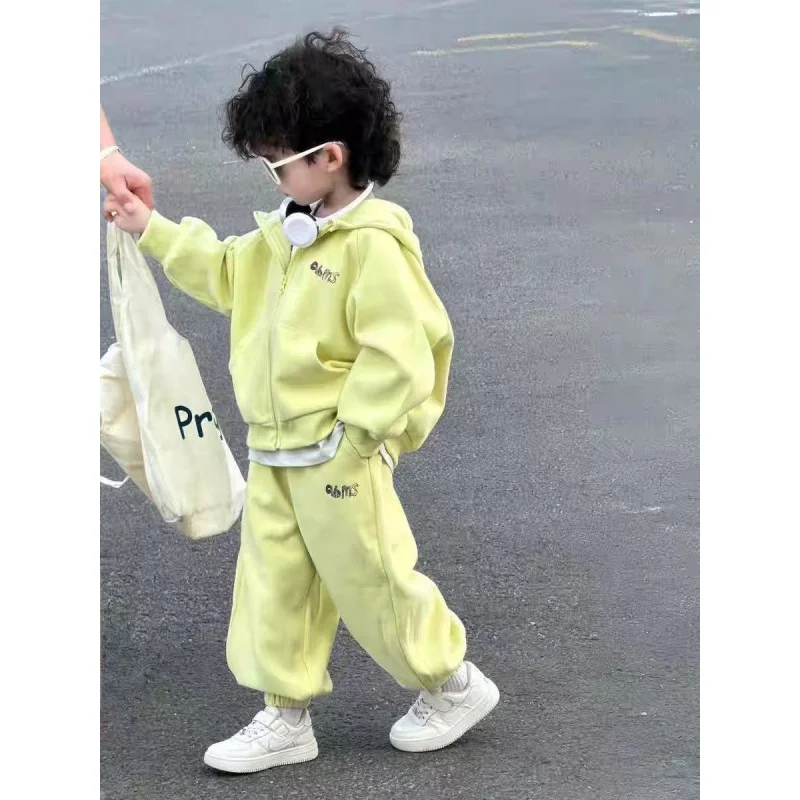 

Boys' Sweatshirt Set Kids' Casual Style Autumn New Arrival Two-Piece Suit Baby Outfit Comfortable Breathable Cotton 2Pcs