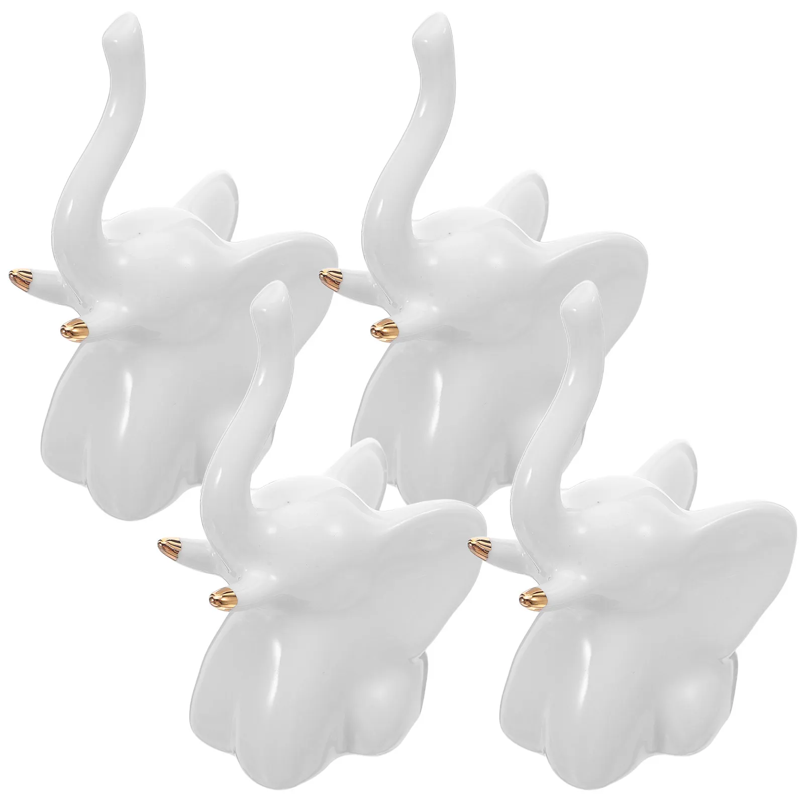 

Набор из 4 декоративных колпачков для унитазных болтов в форме слона, керамические, белые, милые, в виде животных, для ванной комнаты