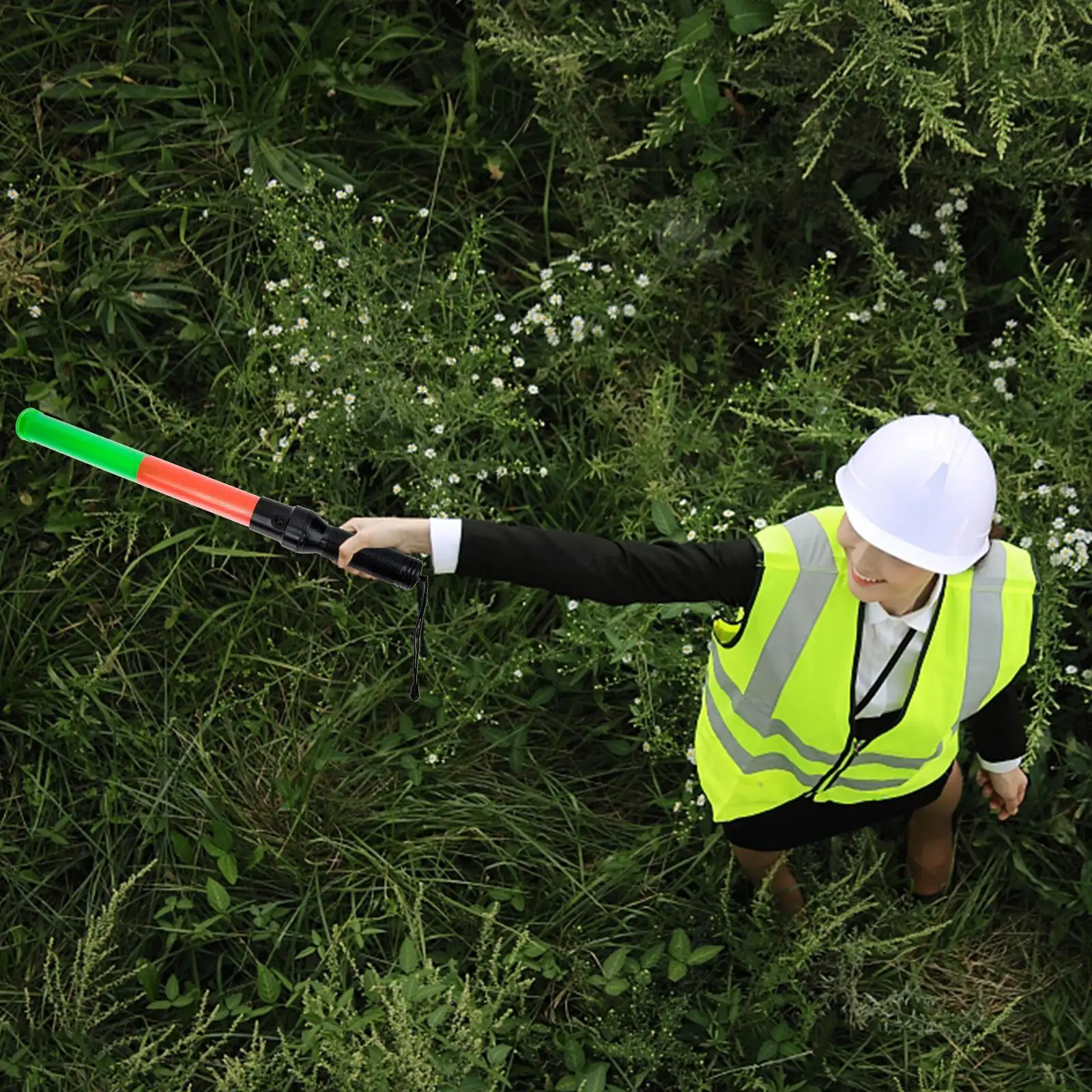 Traffic Baton Light with Remote Control Safety Tricolor Flashing Glow Stick Tools Night