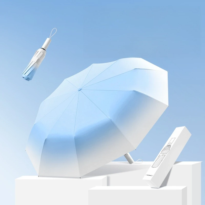 مظلة أوتوماتيكية متدرجة ذات مستوى مظهر عالٍ ومظلة قابلة للطي مقاومة للأشعة فوق البنفسجية #1