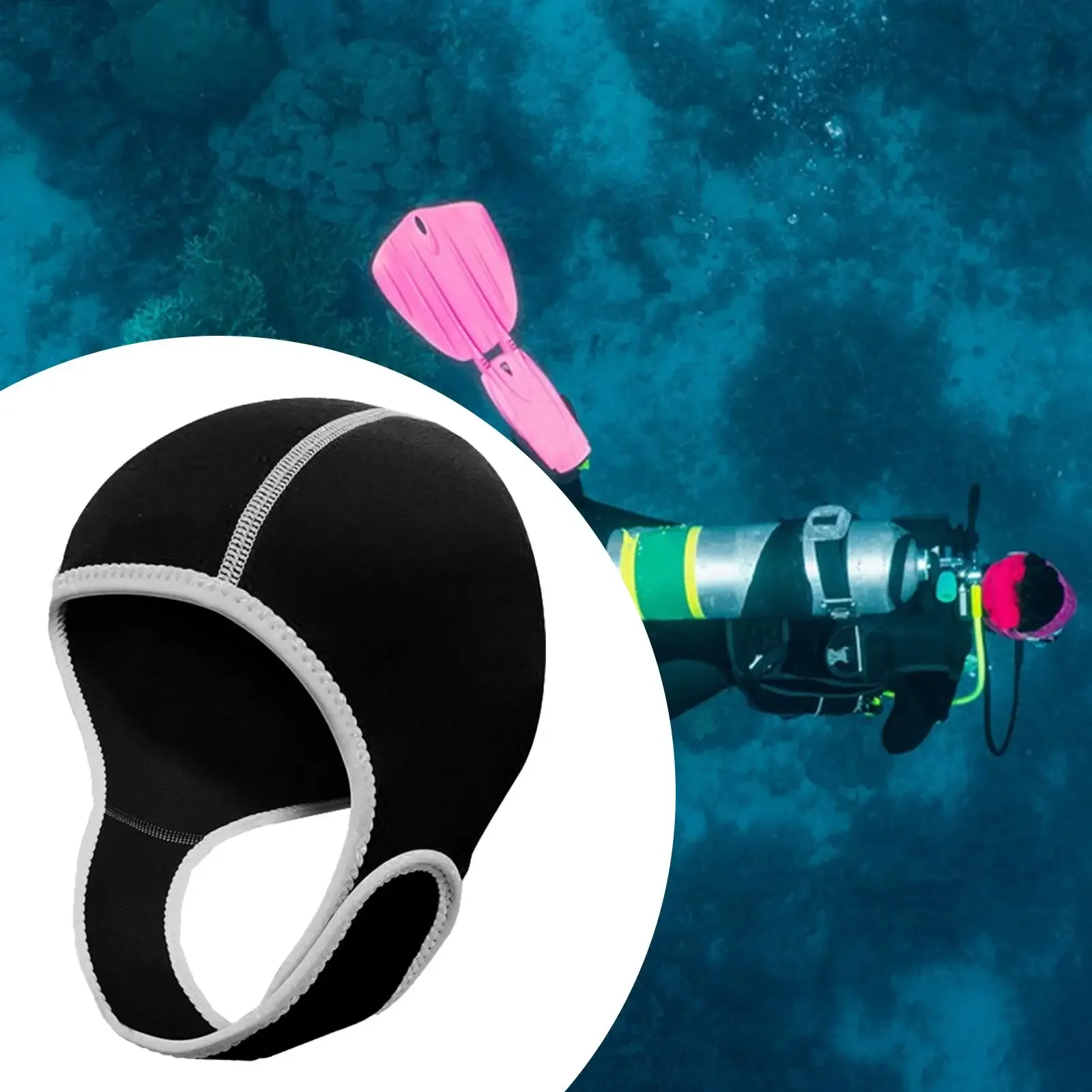 الغوص هود قبعة السباحة 3 مللي متر النيوبرين الحرارية بذلة هود مريح إبقاء الشعر نظيفة مرونة قبعة ركوب الأمواج للرياضات المائية