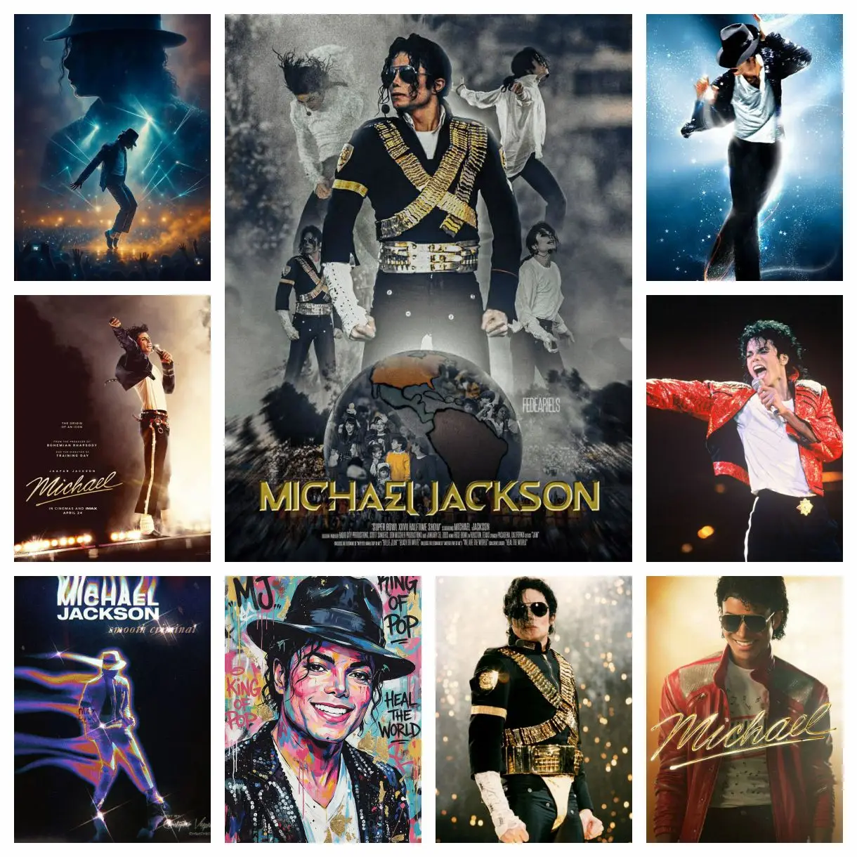 Classics Famous Singer Michael Jackson 5D DIY Full Round Diamond Painting Home Living Room Bedroom Aesthetic Bar Decoration