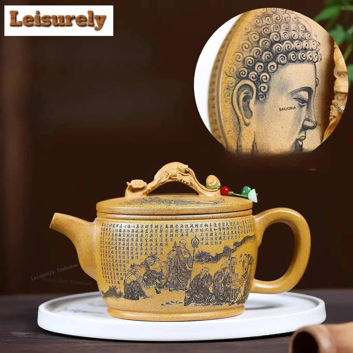 630ml Creative Yixing Purple Clay Teapots Handmade Large Caliber Pot Raw Ore The Keel Gold Sand Mud Kettle Zisha Tea Set Craft