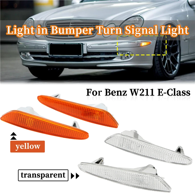 For Mercedes-Benz EClass 211 Light Turn Signal Left Right Side Marker Light In Bumper Turn Signal Light Car Exterior Accessories