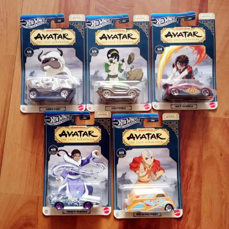 Modèle de voiture en alliage Hot Wheels Avatar: le dernier maître de l'air, modèle de voiture jouet enduit, décoration de bureau, jouets d'anniversaire pour garçons, cadeaux, en Stock