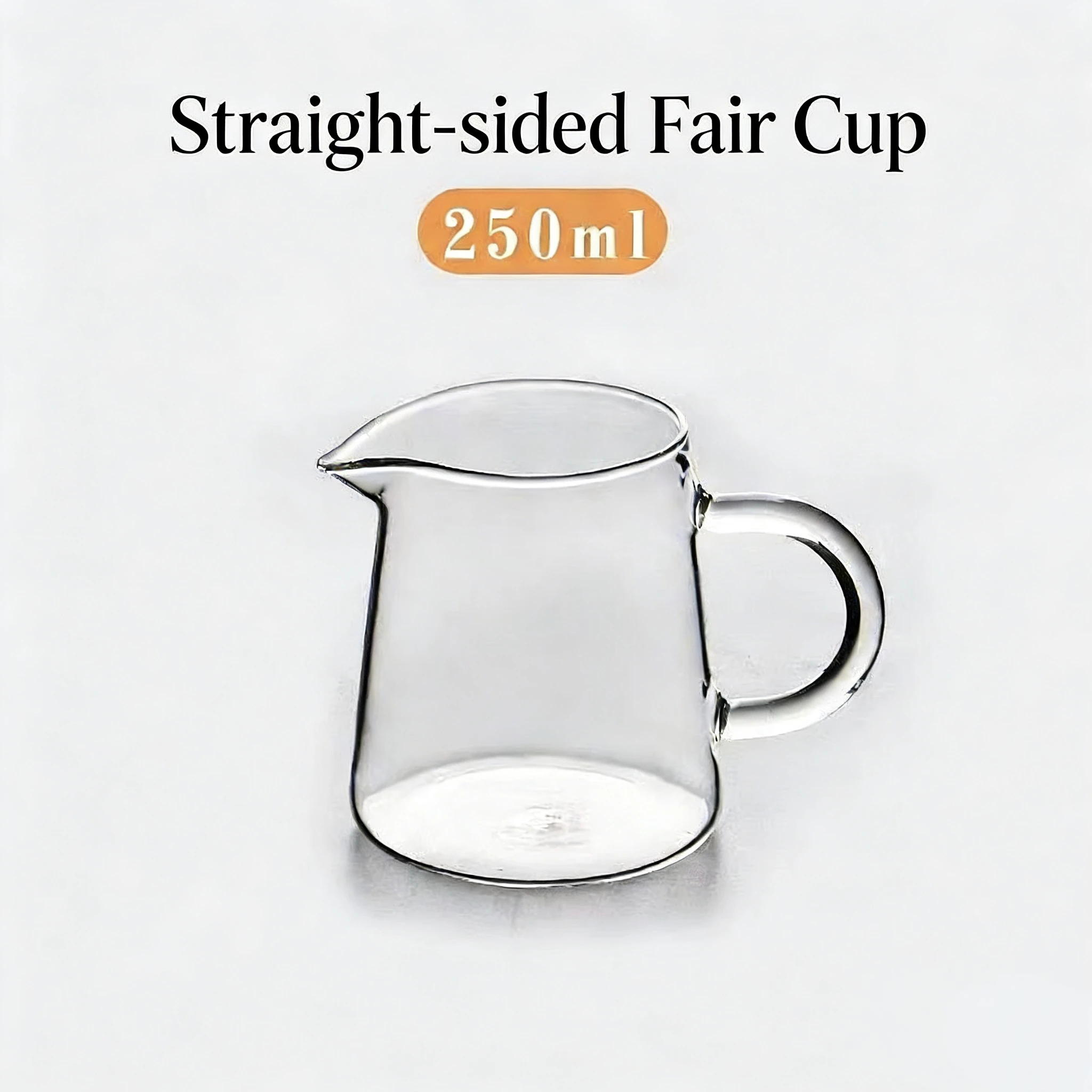 Jarra de Vidrio de Borosilicato de 250 ml, Resistente al Calor, para Gaiwan y Teteras, Servidor de Té de Vidrio Transparente para el Hogar y la Oficina