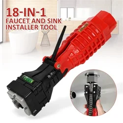 18 In 1 Faucet and Sink Installer Tools Pipe Wrench For Plumbers Homeowners Kitchen Bathroom Maintenance Tool