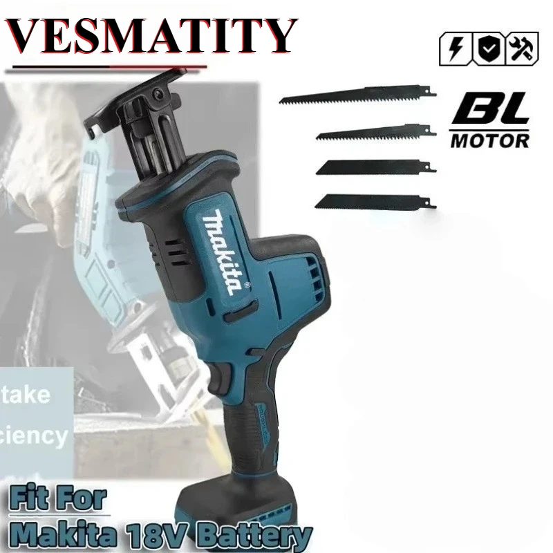 Cordless  Reciprocating Saw, Speed Adjustable 3000 SPM 32mm Stroke for Metal Wood Cutting Power Tool for 18V-20V battery