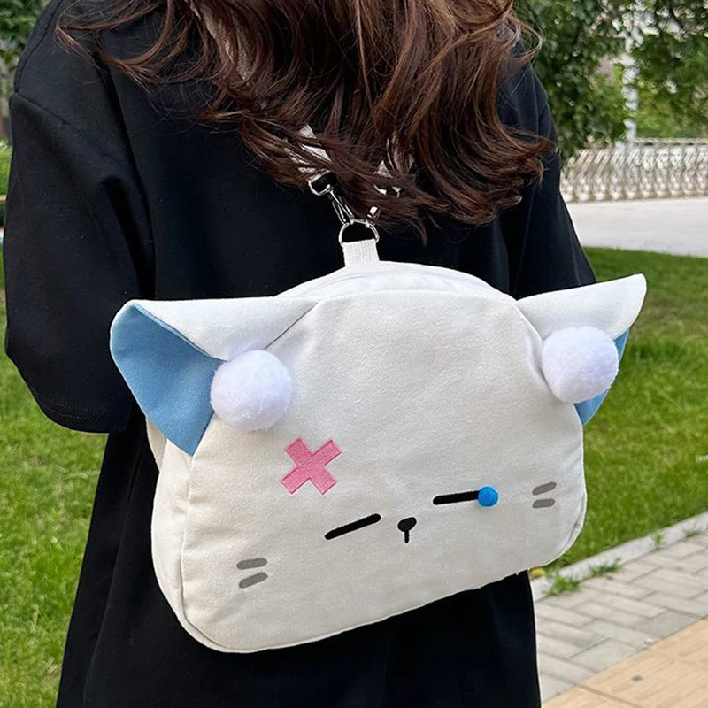 

HAEX Harajuku Funny Backpacks Women Embroidered Cartoon Cat Crossbody Shoulder Bags Female Large Capacity Students Bolso Mujer