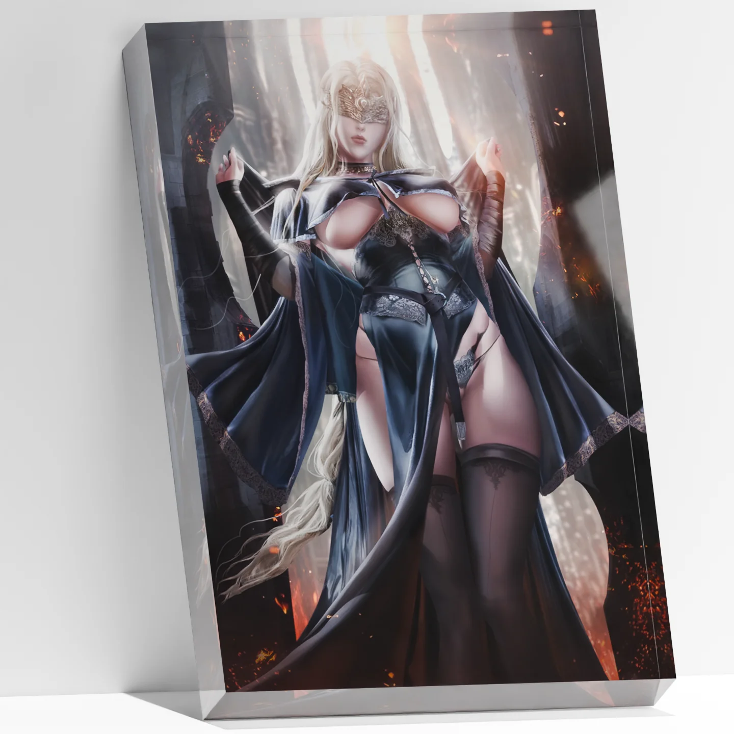

Sexy Fire Keeper Waifu Desk Poster, Dark Souls Anime Acrylic Block, Gothic Gamer Room Decor, Collectible Gift for Men