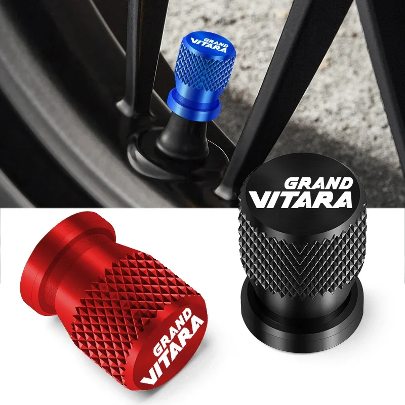 4 pçs tampas da válvula do pneu da roda do carro tampas da haste do pneu airdust acessórios à prova dwaterproof água para suzuki grand vitara