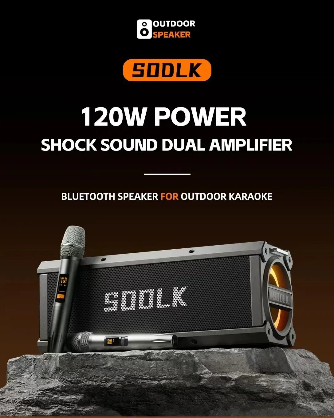 SODLK T200 Plus سماعة لاسلكية تعمل بالبلوتوث المتكلم المسرح المنزلي مضخم صوت خارجي محمول Audio120W قوة فائقة تشغيل 8 ساعات #2