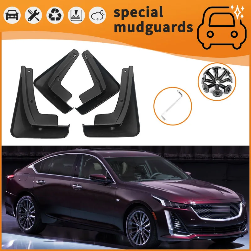 

For 20-22 Cadillac CT5 CT6 models Mudguards Fender Mudflaps Front Rear Flares Splash Guards Cover Car Accessorie