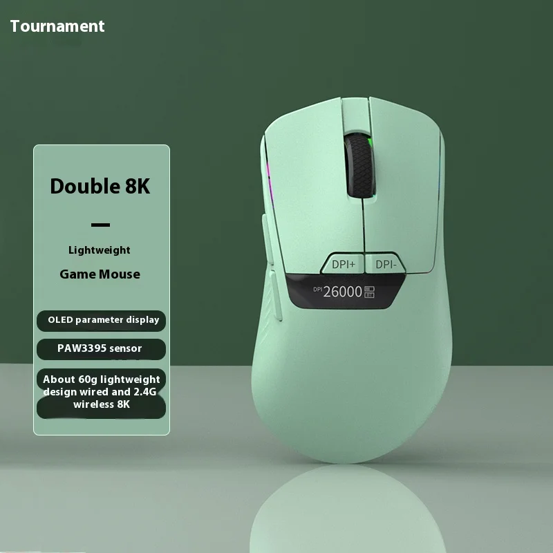 

Paw3395 E-Sports Game The Third Mock Examination Wireless Mouse Supports Wired Wireless Dual 8k Return Rate Bluetooth Mouse