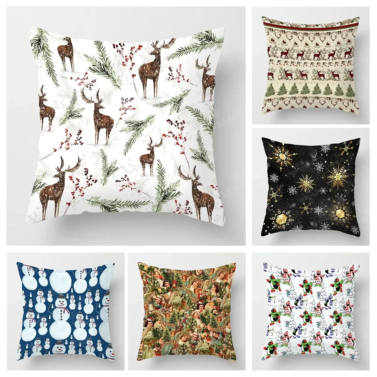 

Christmas series pillowcases sofas cushion covers home decor can be customized for holiday celebrations 40x40 50x50 60x60 35x35