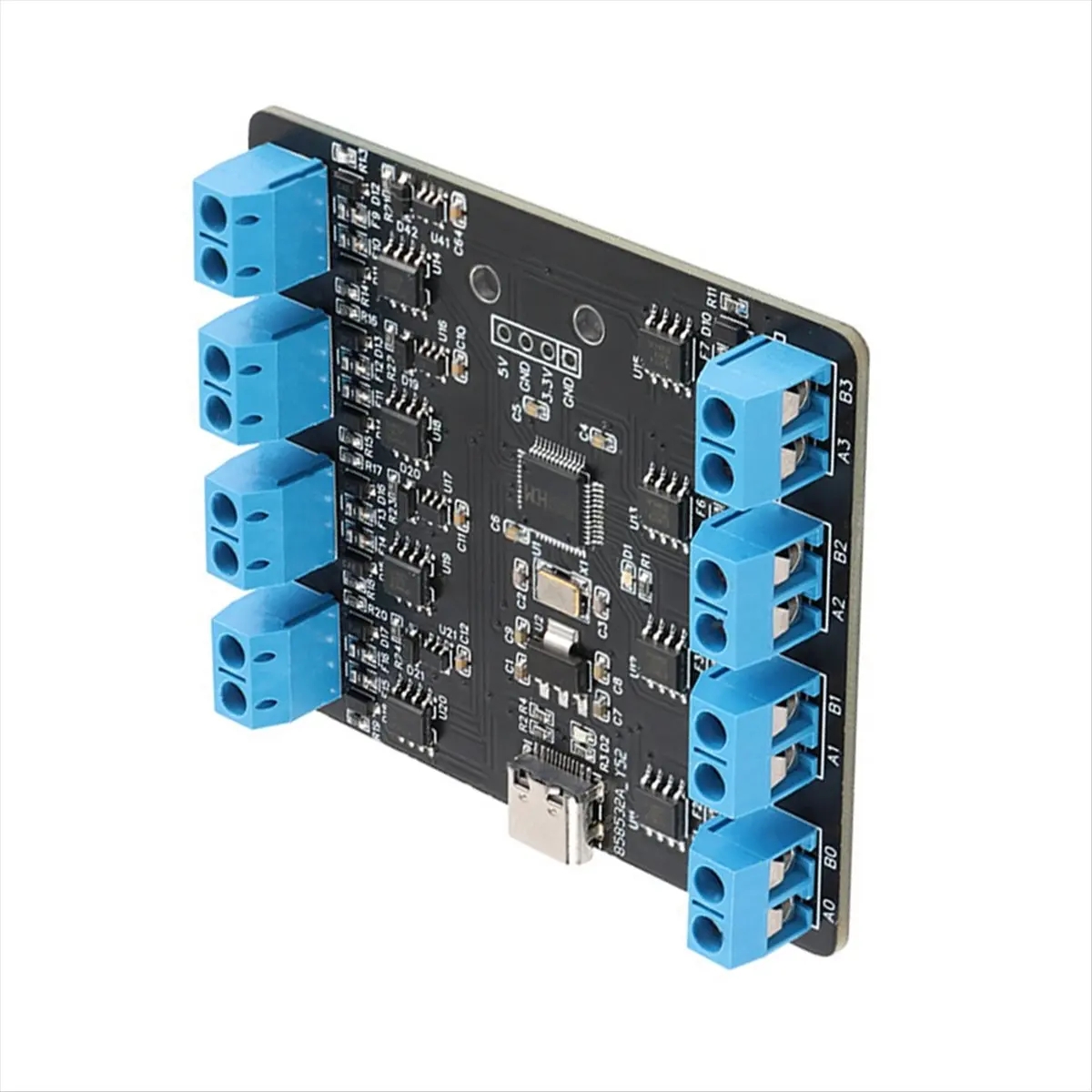 

Плата последовательного порта USB на 8-канальный RS485 Тип-C на 8-контактный RS485 Многоканальный концентратор Uart Модуль RS485