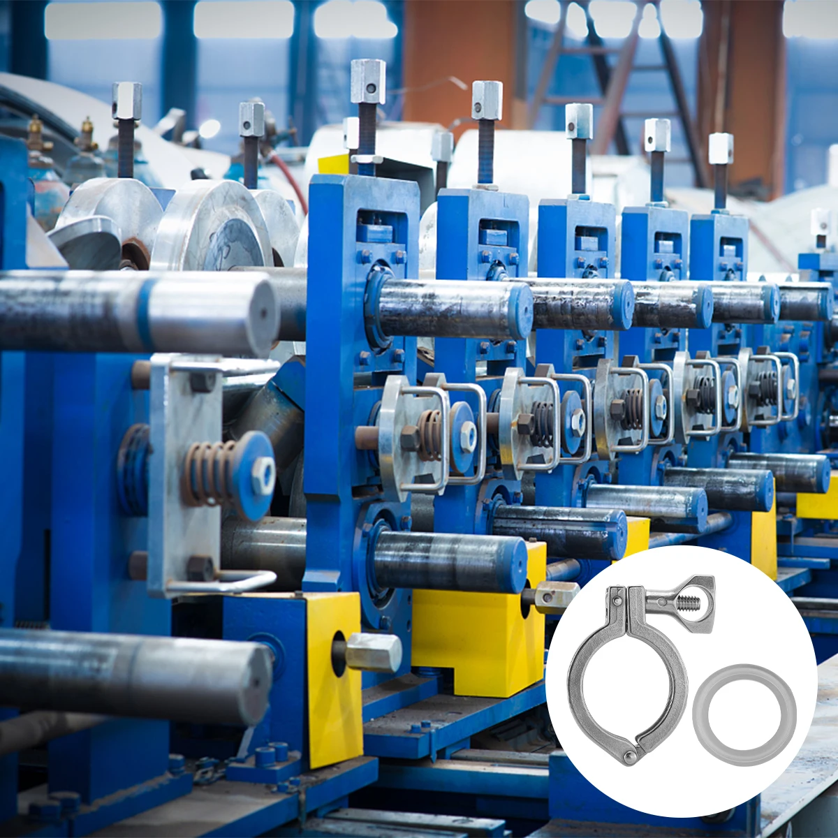 

2 Sets 304 Stainless Steel Single Pin Heavy Duty 1 5 Inch Silicone Gasket Hose Valve Hydraulics Sanitary Fittings