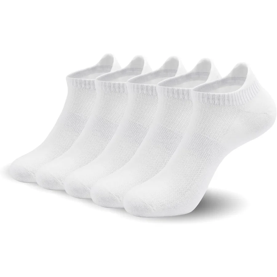 

Women Ultra Thin Socks Viscose Bamboo Low Cut No Show Ventilating Ankle Anti Odor Arch Support Mesh Socks 5 Pairs for Daily Com