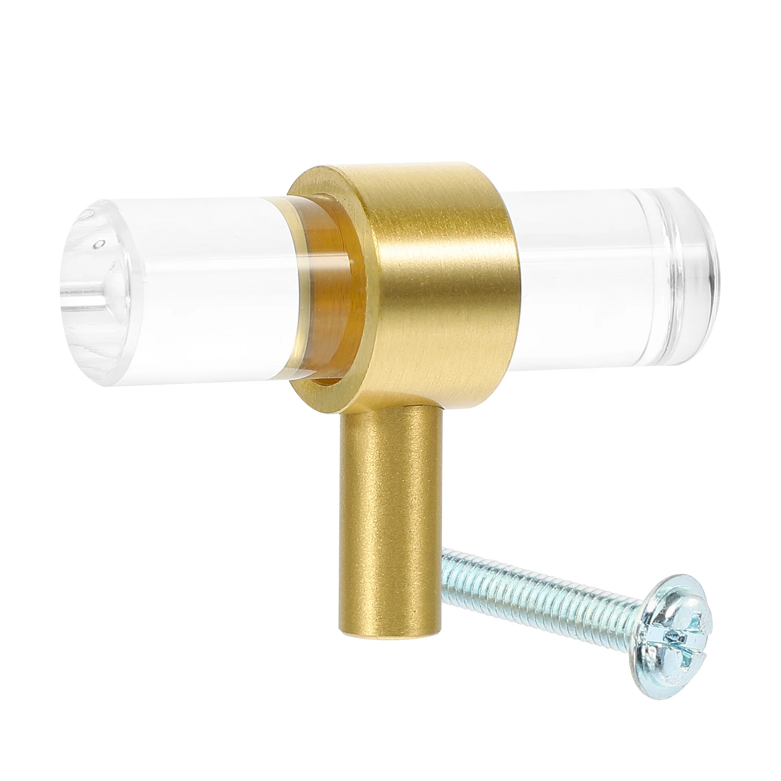 

T Bar Crystal Door Handle Acrylic Solid Copper Drawer Knob Cabinet Pull Furniture Handle Replacement for Kitchen Wardrobe