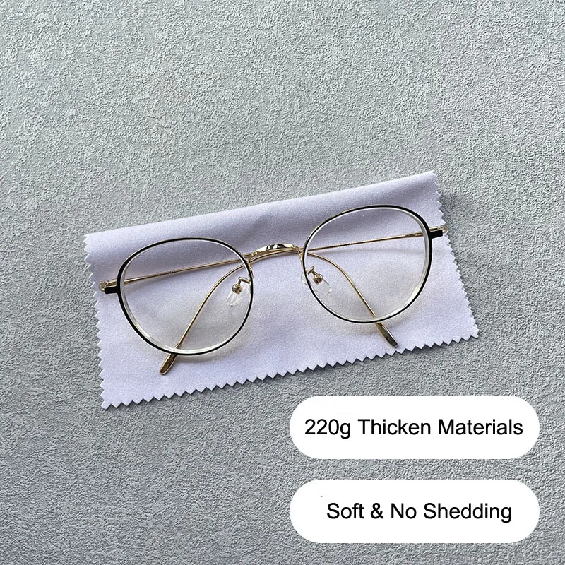 100Pcs/lot 8x8 10x10 15x18 15x15cm Soft Microfiber Suede Glasses Cloth Wipe Napkin Jewelry Cleaning Cloths Custom Printing Logo