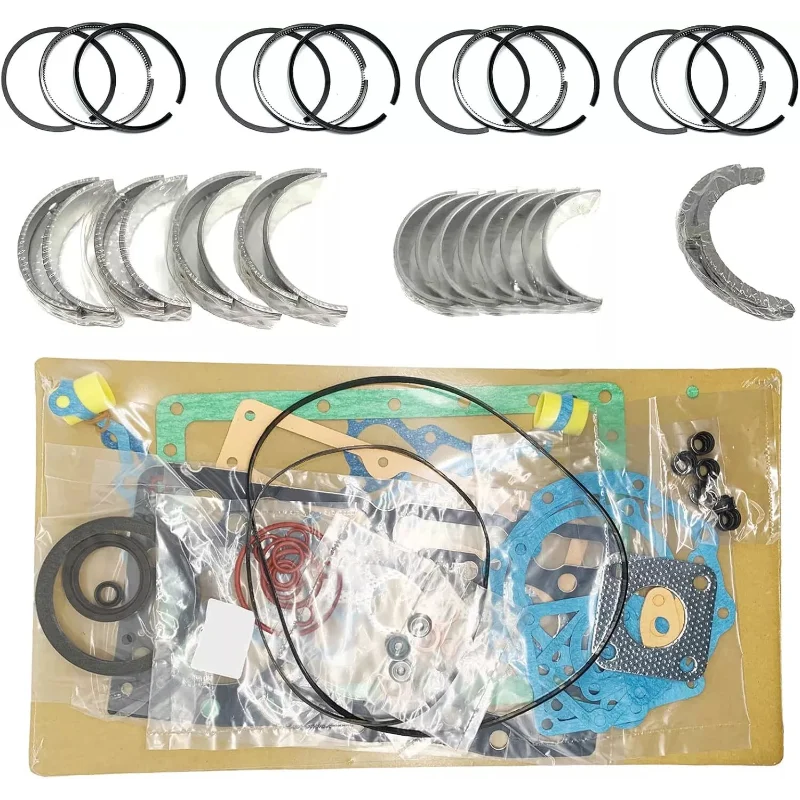 Full Gasket Kit + Bearing Kit + Piston Ring Set For Kubota V1305 Engine