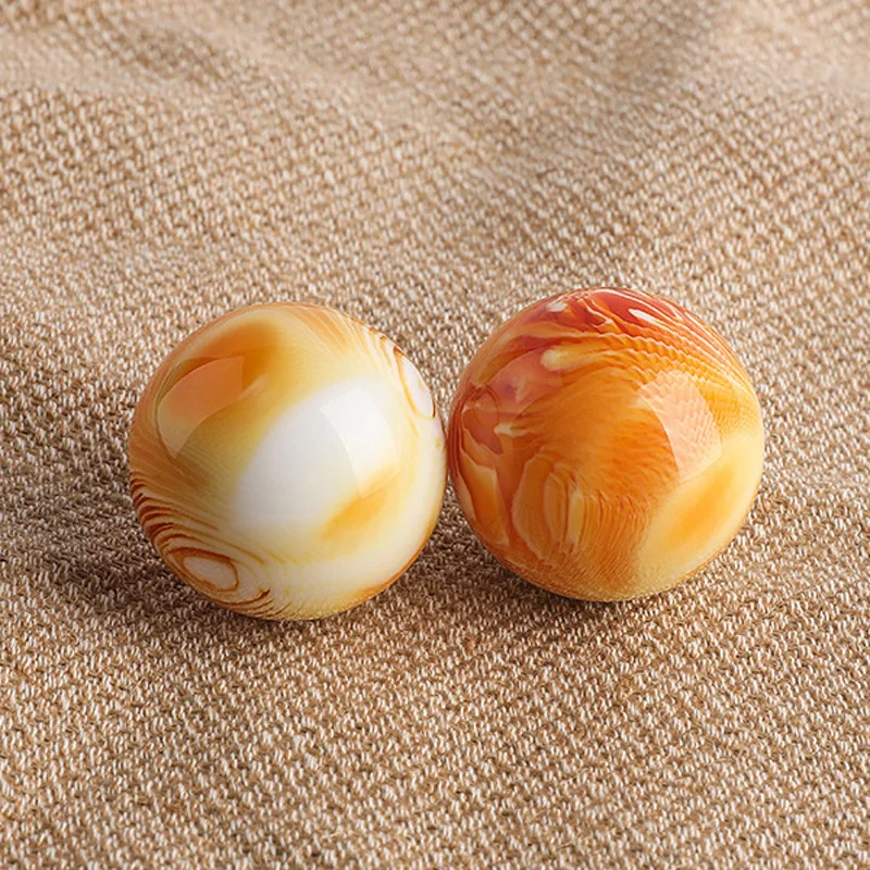 2 pelotas de masaje para la salud, 5cm, pelota de salud para Fitness, resina natural, ejercicio de meditación de manos, pelotas para aliviar el estrés, relajación de las manos