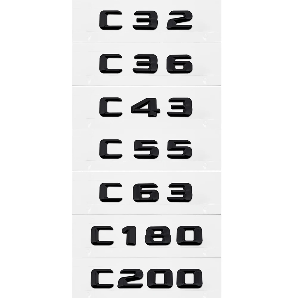 Plastic Metal Trunk Lid Sticker For Benz AMG W204 W210 W211 W210 For Mercedes C32 C36 C43 C55 C63 C180 C200 Auto Styling Decal