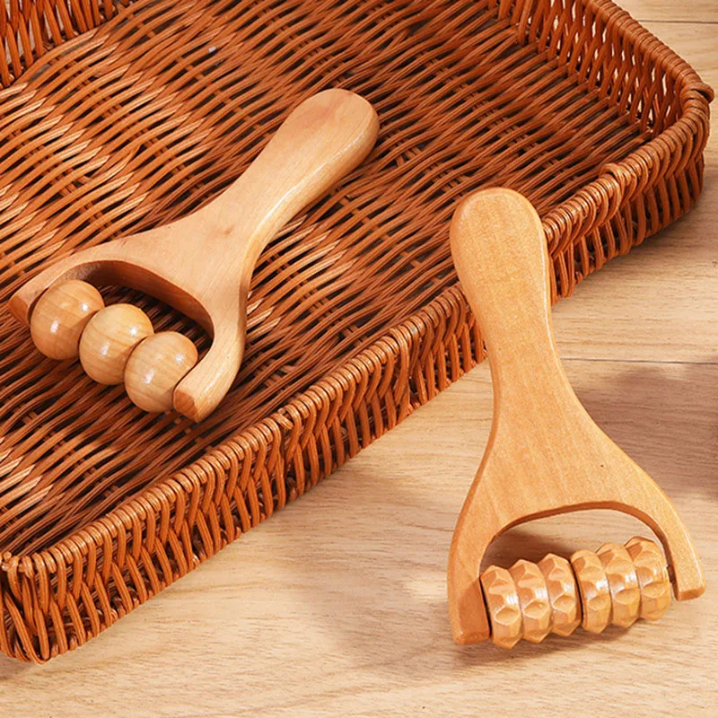 

1Pcs Wooden Massage Rollers Neck Roller Massager Wooden Trigger Point Roller Massager Muscle Roller for Back face Waist Leg Arm