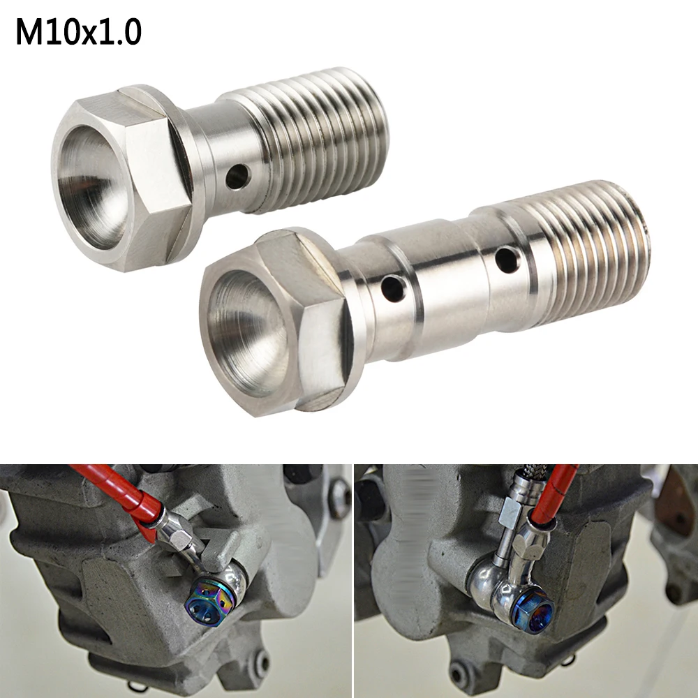 For 2010-2019 BMW S1000RR Motorcycle M10x1.0 Dual Single Hole Hydraulic Brake Hose Banjo Bolt for BMW S1000XR S1000R 2014-2019