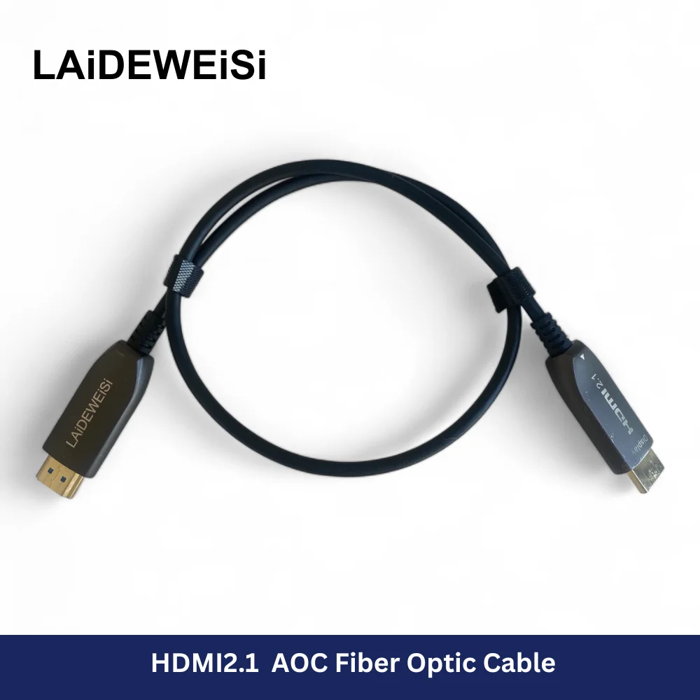 LAiDEWEiSi 8K AOC Fiber Optic HDMI2.1 Cable, 48Gbps, 60Hz, 8K@60, 4K@144, eARC/ARC, HDCP2.3, Dolby Vision Gold-Plated