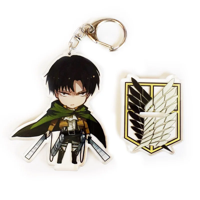 Anime Shingeki no Kyojin Attack On Titan Eren Jaeger Mikasa·Ackerman Levi Ackerman Cosplay Backpack Keychain Acrylic pendant