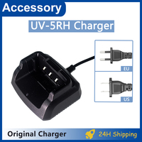 Baofeng UV-5RH Charger Dock UV-5RM Desktop Base US/EU Plug Walkie Talkie GM-5RH UV-16M AR-5RM UV-5RH ProMax Ham Radios Accessory
