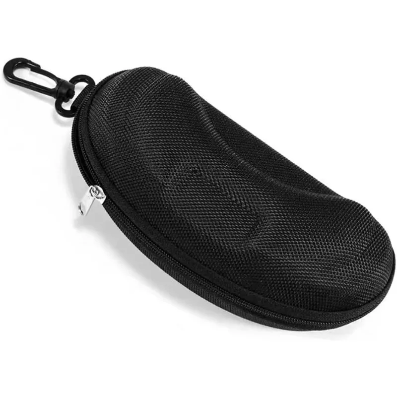 19cm/7.5in Swimming Goggle Case - Portable Hard Shell Zipper Box with Clip for Sunglasses/Eyeglasses/Swim Gear Accessories
