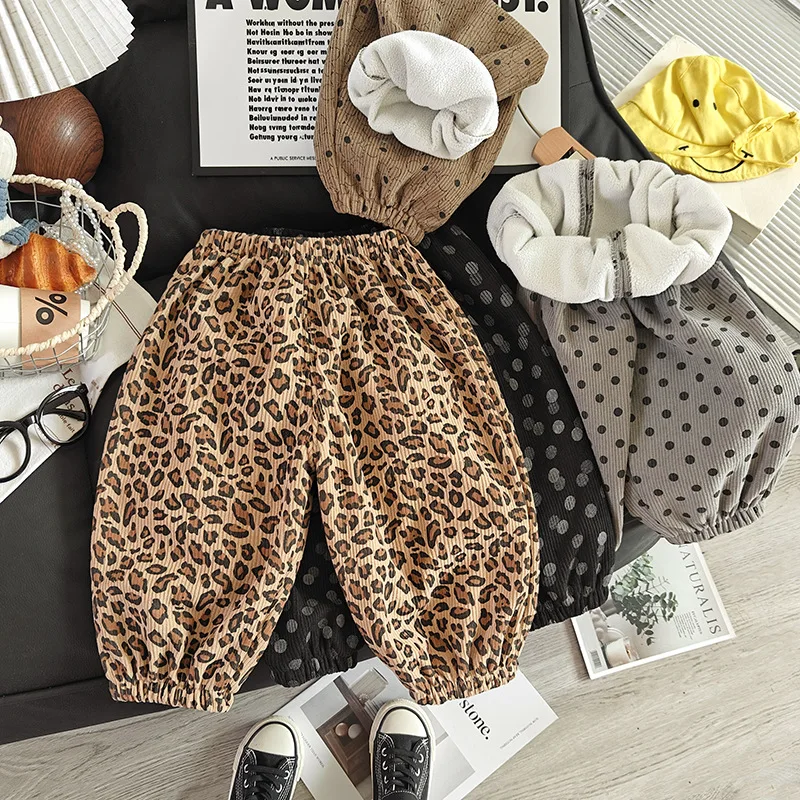 Kids Fall Winter Fleece Pants Outerwear Boys Sweatpants Girls Sweatpants Thick Fleece Medium Small Warm Pants