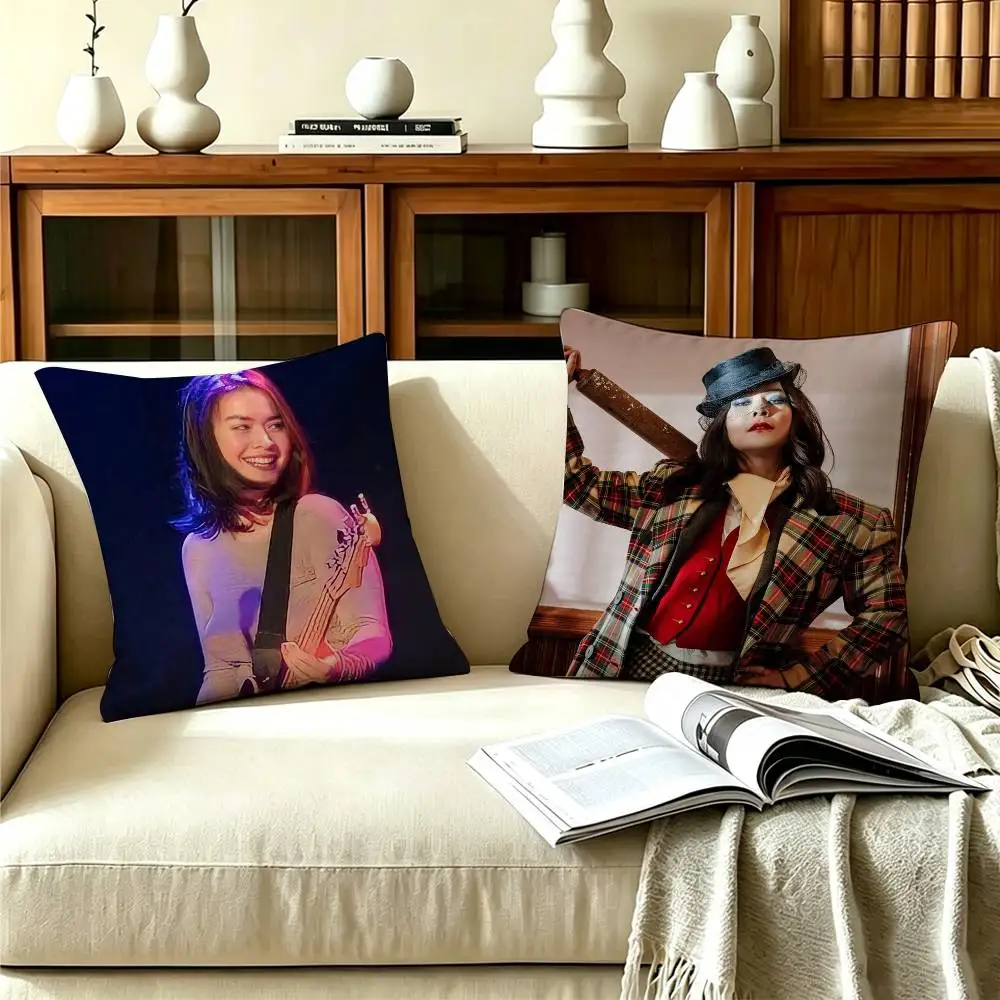 M-Mitski Miyawaki Pop Rock  Double-sided print Pillow Case for Sofa Living Room Home office Decor Protective Cover