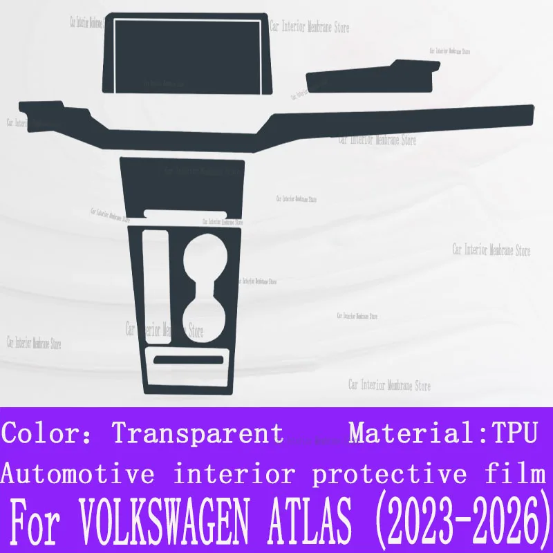 For VOLKSWAGEN ATLAS (2026) Car Interior Center Console Transparent TPU Protective Film Anti-scratch Repair Film - view 3